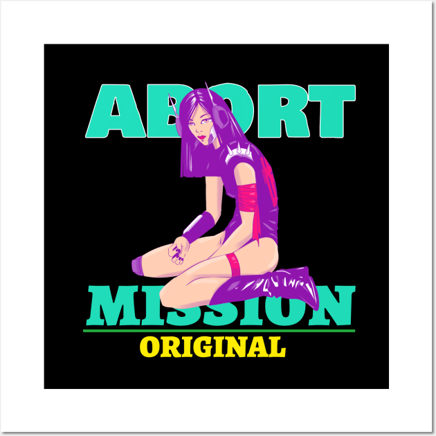 Abort mission Aesthetic Anime girl Wall Art by borobie